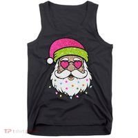 Funny Cool Retro Groovy Santa Claus Tank Top thumb 0