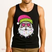 Funny Cool Retro Groovy Santa Claus Tank Top thumb 3