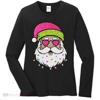 Funny Cool Retro Groovy Santa Claus Women's Long Sleeve Shirt thumb 0