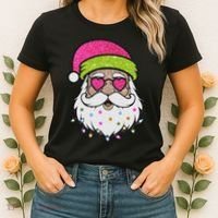 Funny Cool Retro Groovy Santa Claus Women's T-Shirt thumb 2