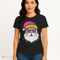 Funny Cool Retro Groovy Santa Claus Women's T-Shirt thumb 4
