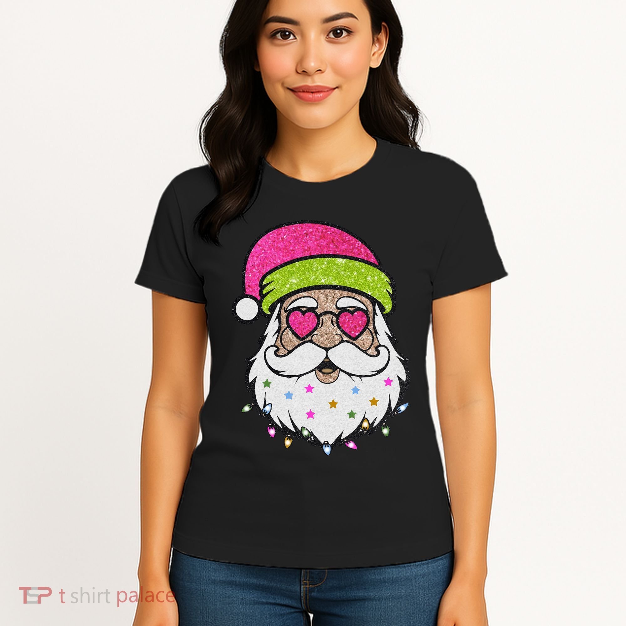 Funny Cool Retro Groovy Santa Claus Women's T-Shirt