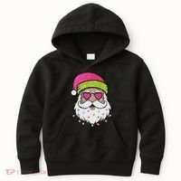 Funny Cool Retro Groovy Santa Claus Kids Hoodie thumb 0