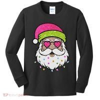 Funny Cool Retro Groovy Santa Claus Kids Long Sleeve Shirt thumb 0