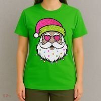 Funny Cool Retro Groovy Santa Claus T-Shirt thumb 4