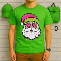 Funny Cool Retro Groovy Santa Claus T-Shirt thumb 6