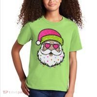 Funny Cool Retro Groovy Santa Claus Kids T-Shirt thumb 2