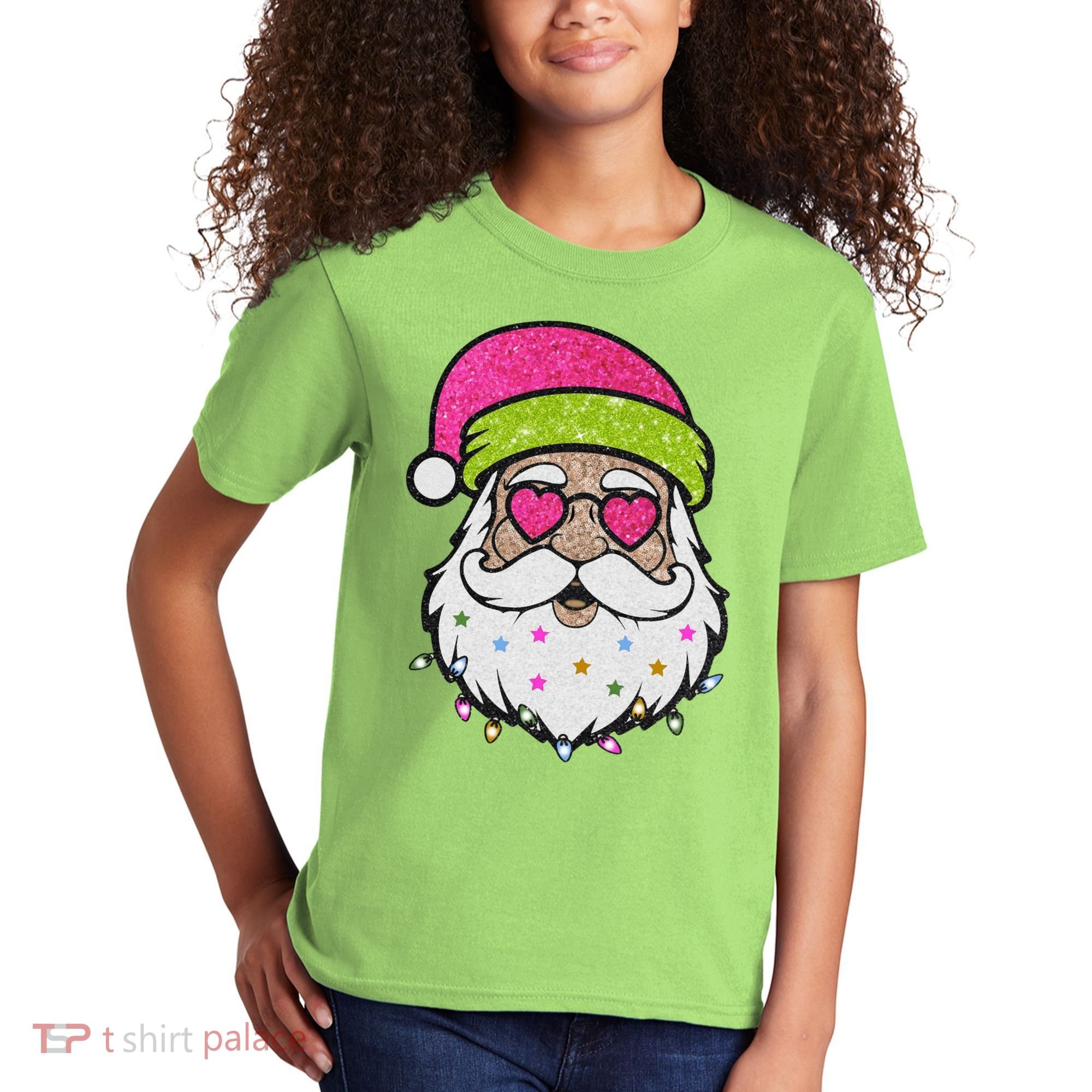 Funny Cool Retro Groovy Santa Claus Kids T-Shirt