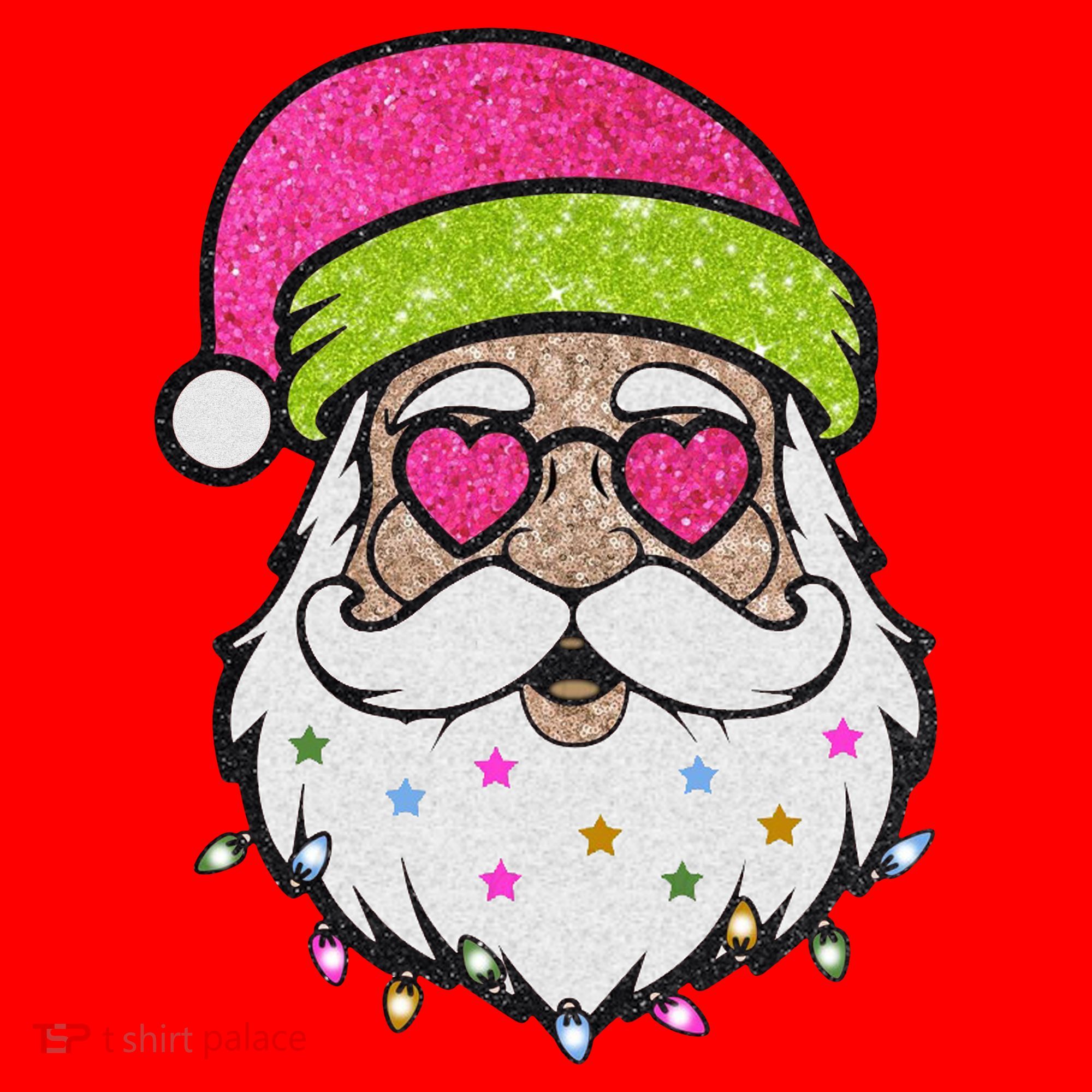 Funny Cool Retro Groovy Santa Claus Santa Hat