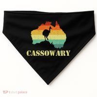 Funny Cassowary Retro Cassowary USA-Made Doggie Bandana thumb 0