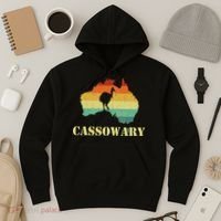 Funny Cassowary Retro Cassowary Hoodie thumb 3