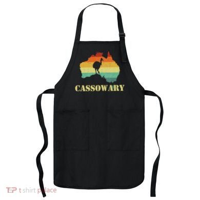 Funny Cassowary Retro Cassowary Apron