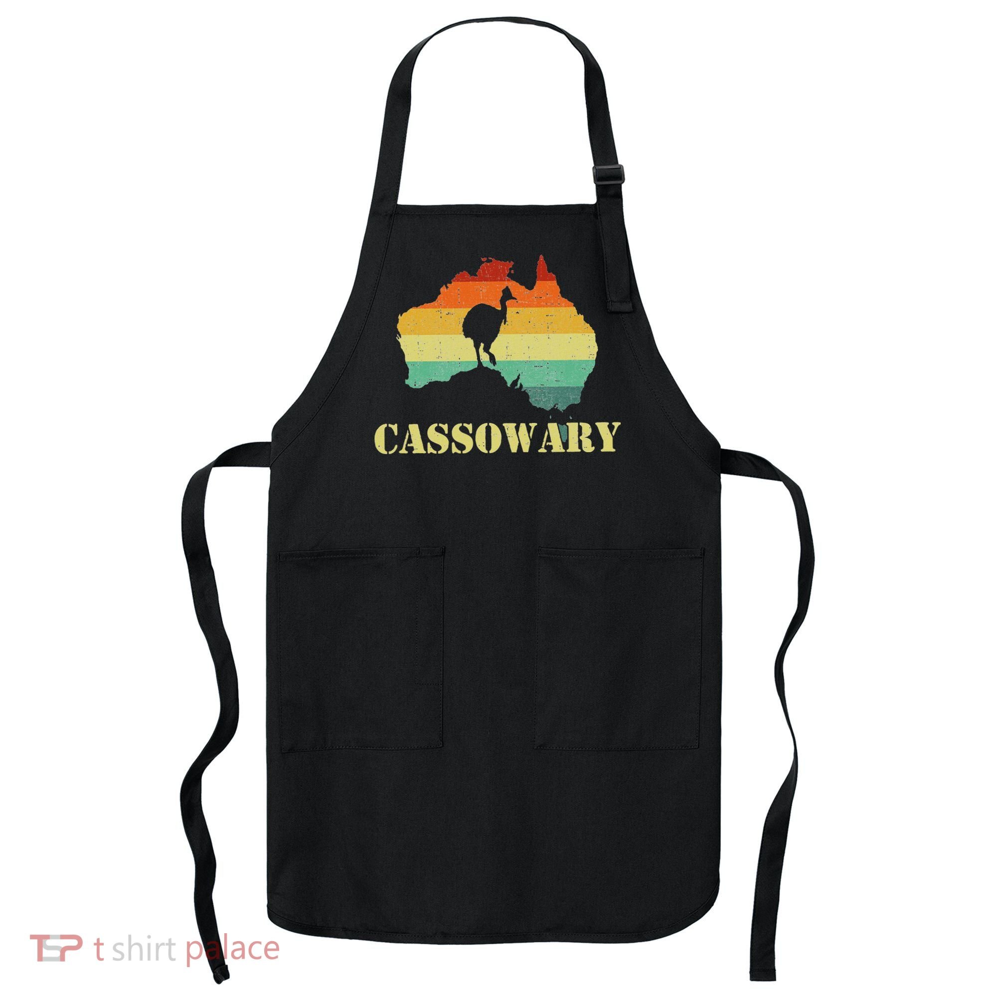 Funny Cassowary Retro Cassowary Apron