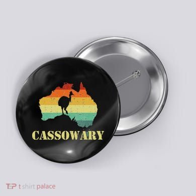 Funny Cassowary Retro Cassowary Button