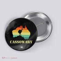 Funny Cassowary Retro Cassowary Button thumb 0