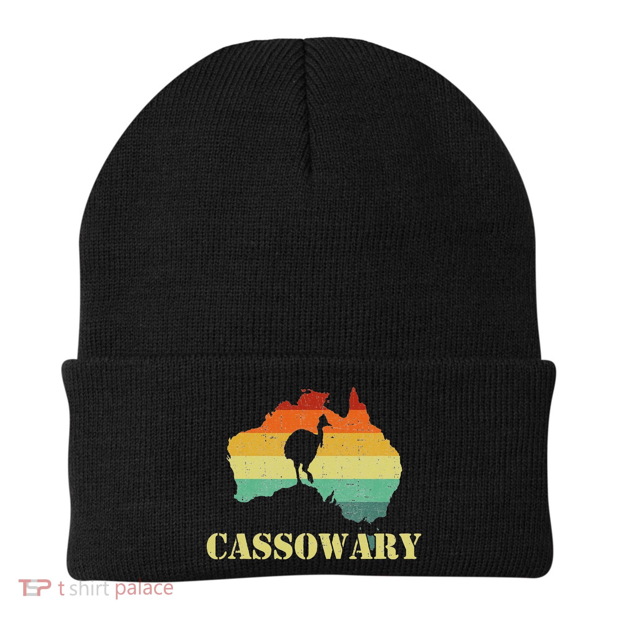 Funny Cassowary Retro Cassowary Beanie