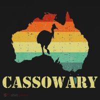 Funny Cassowary Retro Cassowary Polo thumb 3