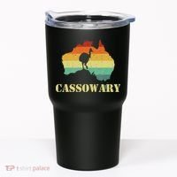 Funny Cassowary Retro Cassowary Tumbler thumb 0