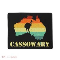 Funny Cassowary Retro Cassowary Mousepad thumb 0