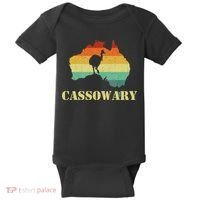 Funny Cassowary Retro Cassowary Baby Bodysuit thumb 0