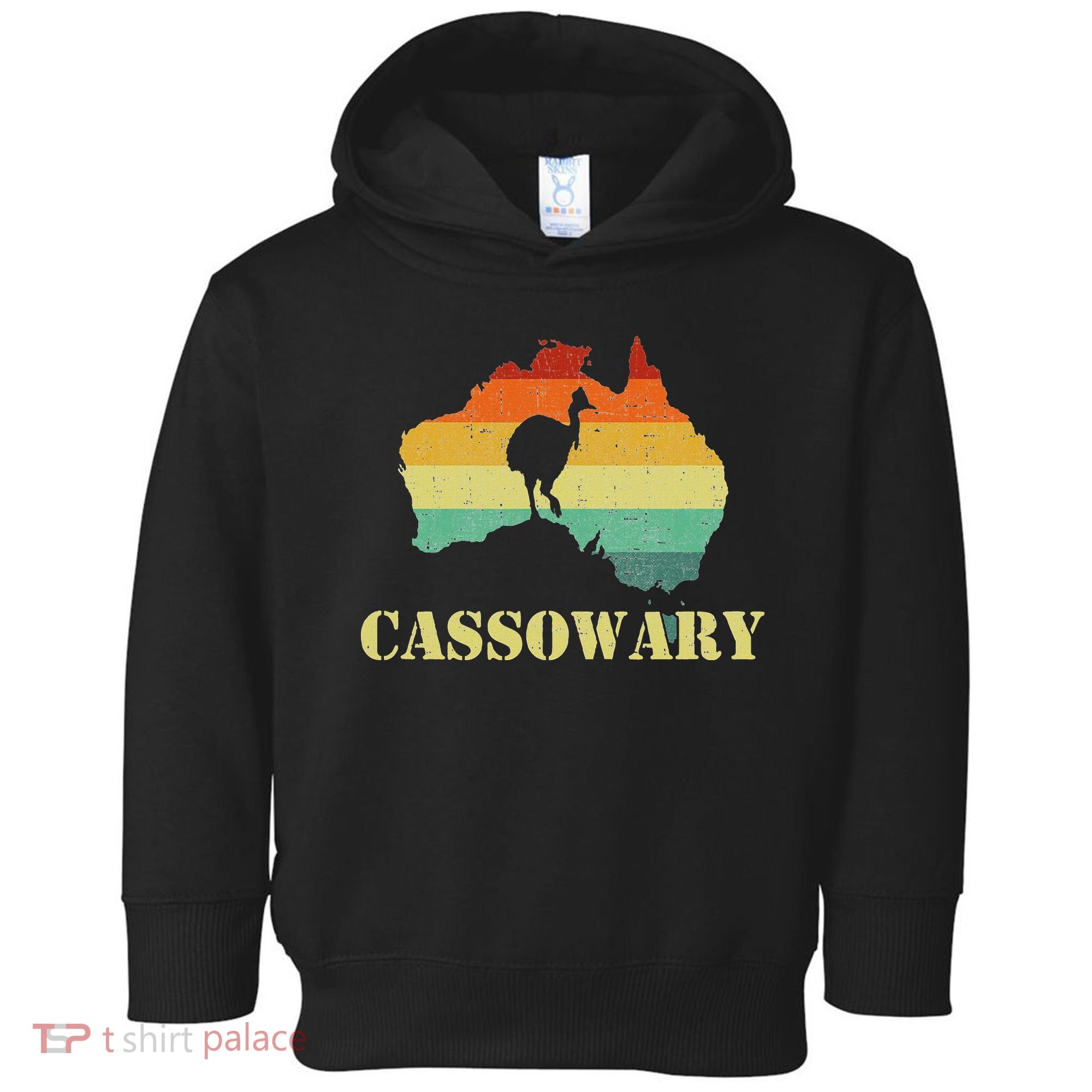 Funny Cassowary Retro Cassowary Toddler Hoodie
