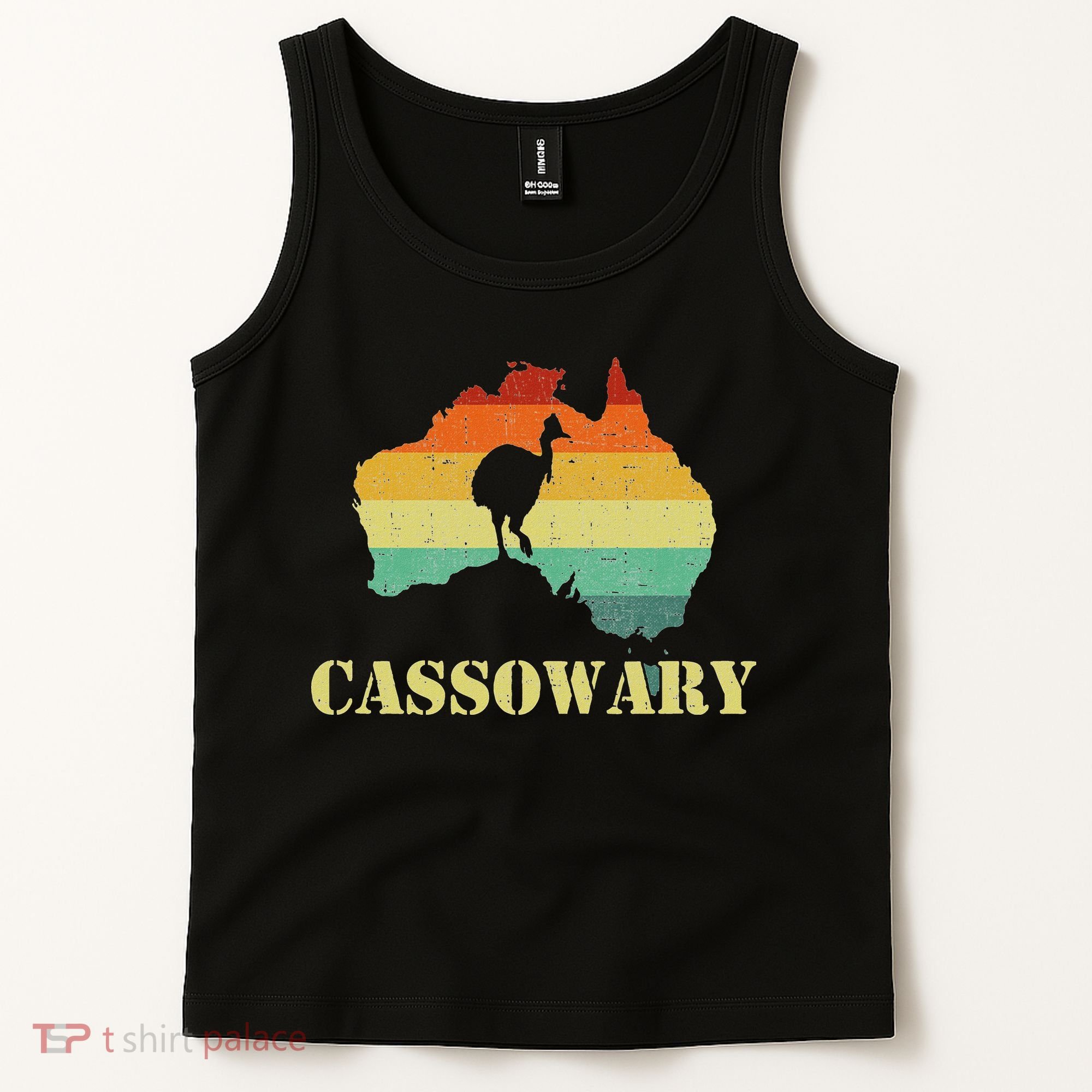 Funny Cassowary Retro Cassowary Tank Top