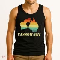 Funny Cassowary Retro Cassowary Tank Top thumb 3