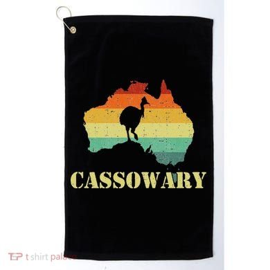 Funny Cassowary Retro Cassowary Golf Towel