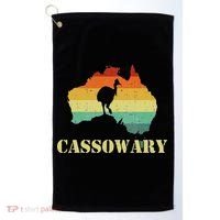 Funny Cassowary Retro Cassowary Golf Towel thumb 0