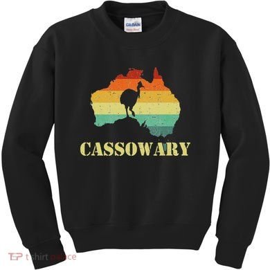 Funny Cassowary Retro Cassowary Kids Sweatshirt