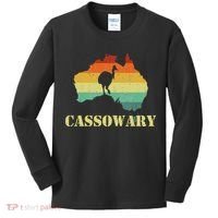 Funny Cassowary Retro Cassowary Kids Long Sleeve Shirt thumb 0