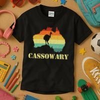 Funny Cassowary Retro Cassowary Kids T-Shirt thumb 3