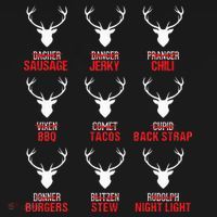 Funny Christmas Reindeer Hunter Deer Meat Hunting Gifts T-Shirt thumb 7