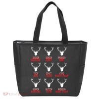 Funny Christmas Reindeer Hunter Deer Meat Hunting Gifts Tote Bag thumb 0