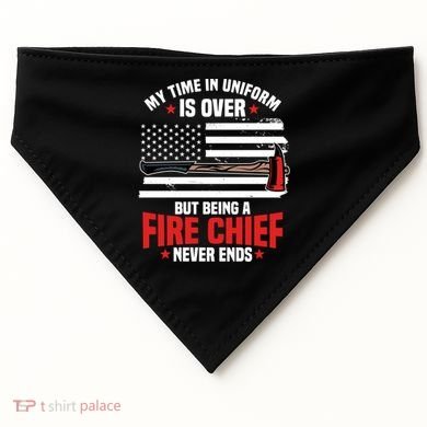 Fire Chief Retired Firefighter Retiret Plan Fire Gift USA-Made Doggie Bandana