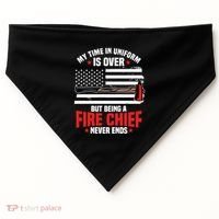 Fire Chief Retired Firefighter Retiret Plan Fire Gift USA-Made Doggie Bandana thumb 0