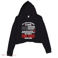 Fire Chief Retired Firefighter Retiret Plan Fire Gift Crop Fleece Hoodie thumb 0