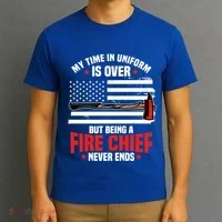 Fire Chief Retired Firefighter Retiret Plan Fire Gift T-Shirt thumb 3