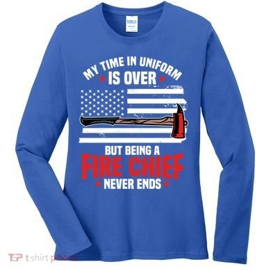 Fire Chief Retired Firefighter Retiret Plan Fire Gift Women's Long Sleeve Shirt