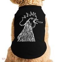 Funny Chicken Rooster Saying Fuck Doggie Tank thumb 0