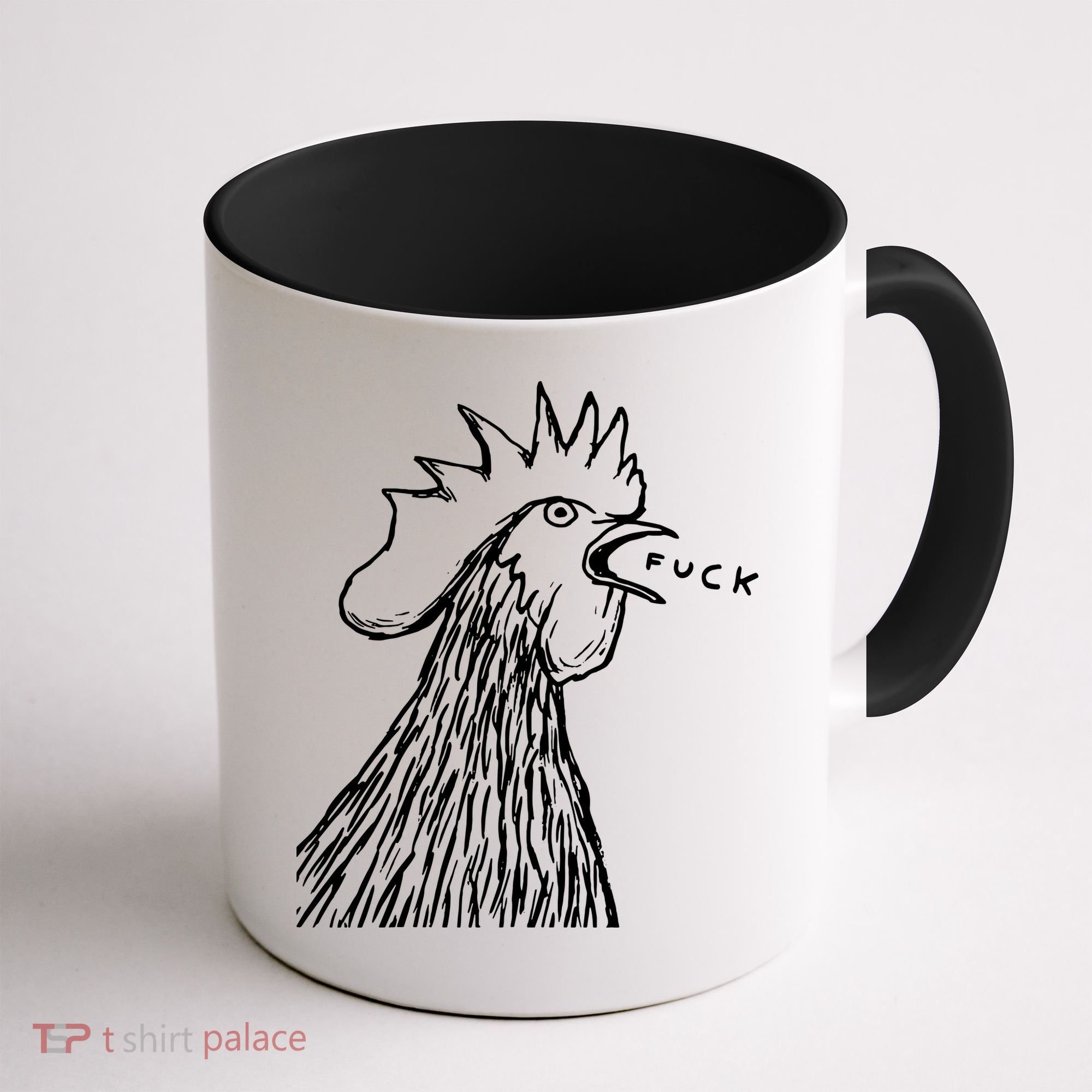 Funny Chicken Rooster Saying Fuck Coffee Mug