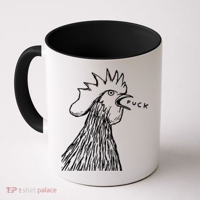 Funny Chicken Rooster Saying Fuck Coffee Mug