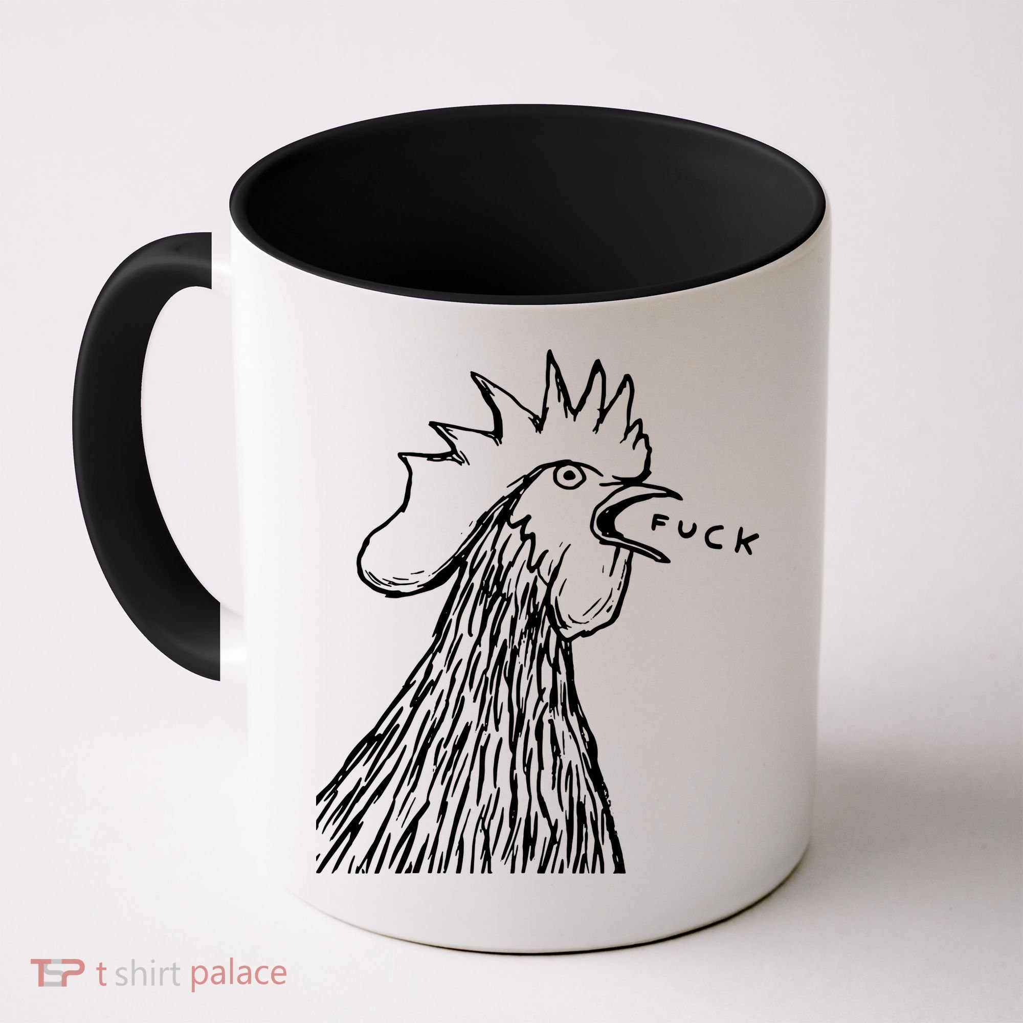 Funny Chicken Rooster Saying Fuck Coffee Mug