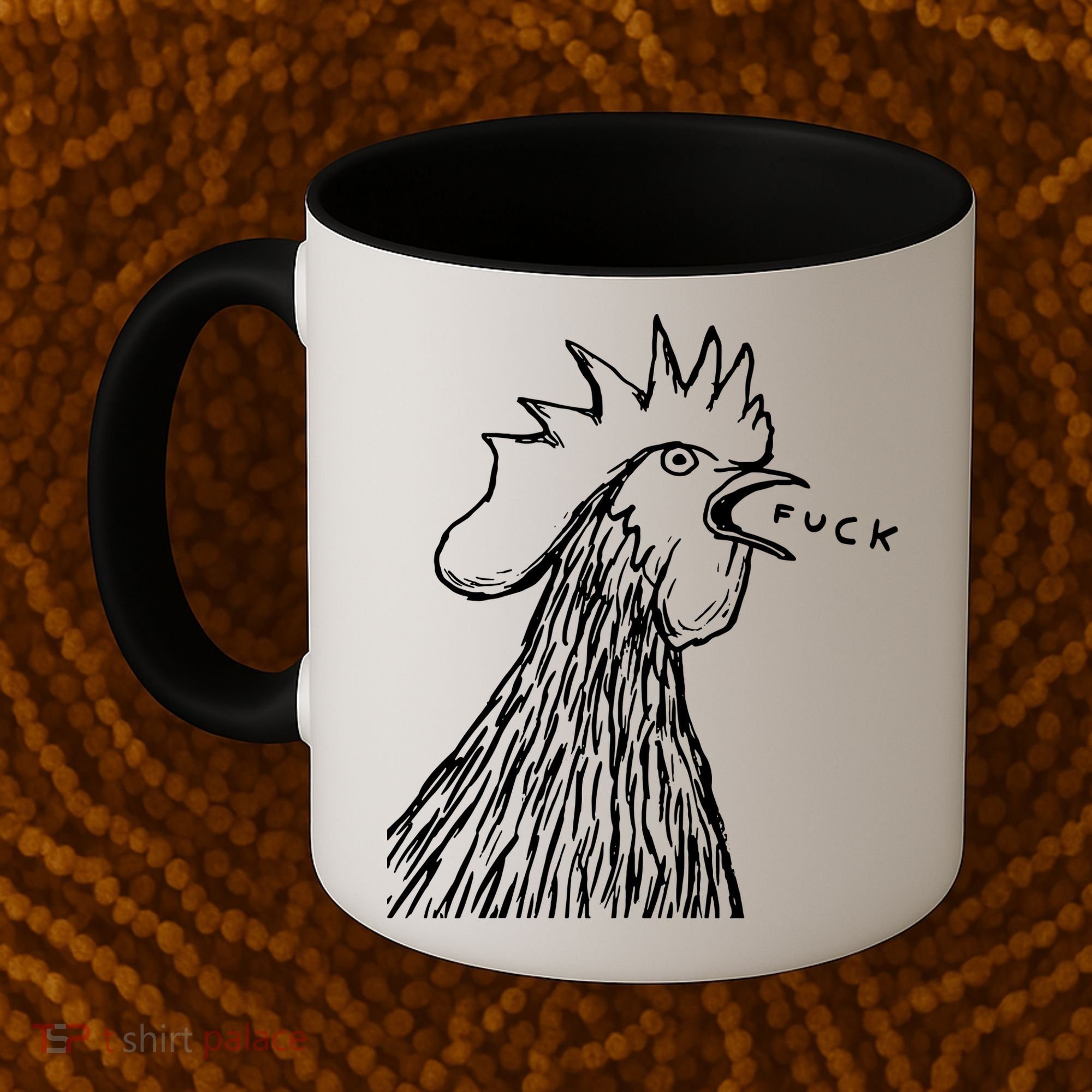 Funny Chicken Rooster Saying Fuck Coffee Mug