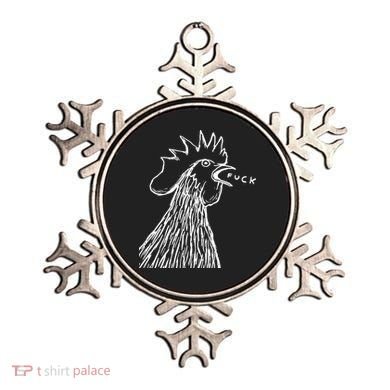 Funny Chicken Rooster Saying Fuck Ornament