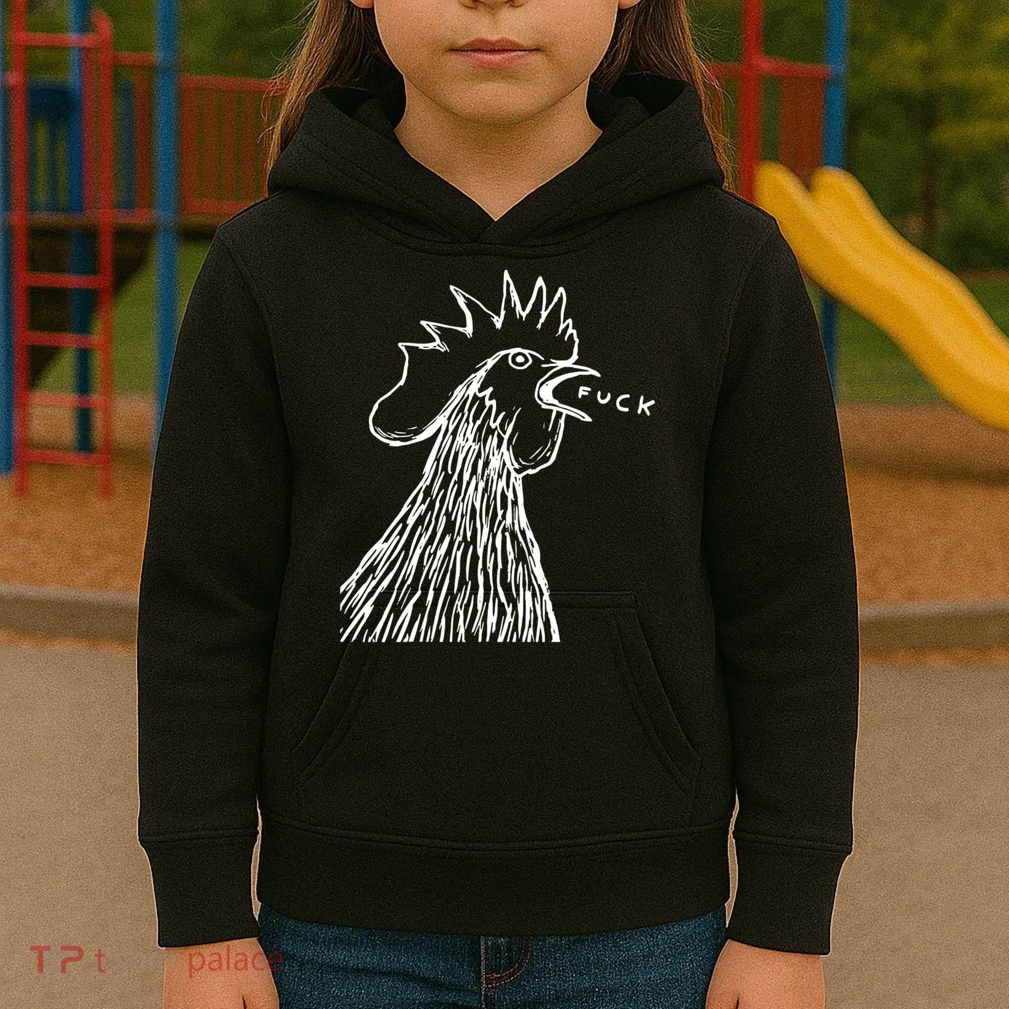 Funny Chicken Rooster Saying Fuck Kids Hoodie