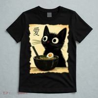 Funny Cat Ramen Graphic Japanese Kawaii Anime Cat T-Shirt thumb 5