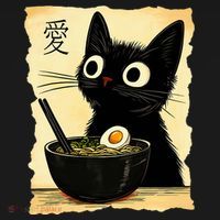 Funny Cat Ramen Graphic Japanese Kawaii Anime Cat T-Shirt thumb 7