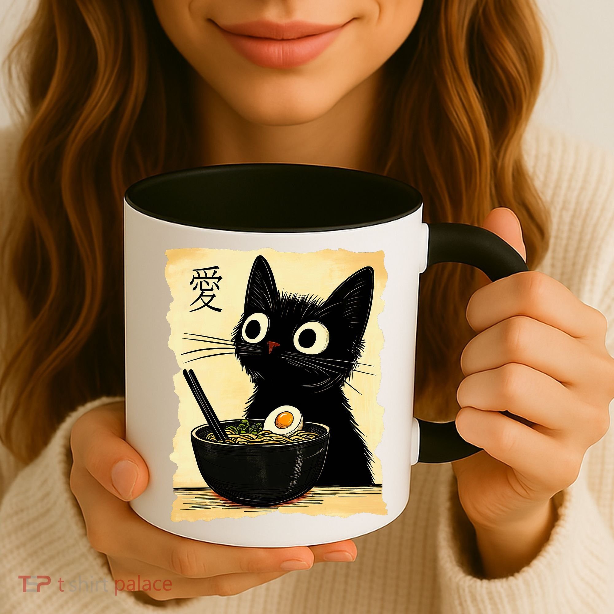 Funny Cat Ramen Graphic Japanese Kawaii Anime Cat Coffee Mug
