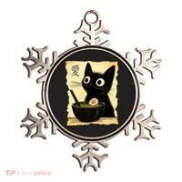 Funny Cat Ramen Graphic Japanese Kawaii Anime Cat Ornament thumb 0